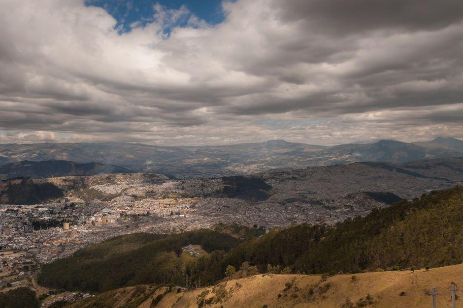 Landscape from the Monserrate in Bogota Colombia